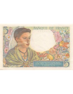 Billet Banque de France 5 francs 1943 2
