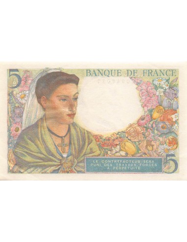 Billet Banque de France 5 francs 1943