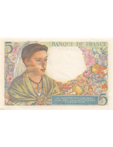 Billet Banque de France 5 francs 1943