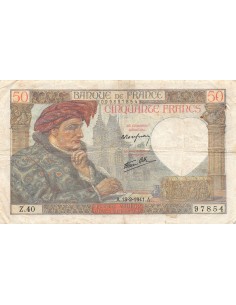 Billets Banque de France 50 francs 1941