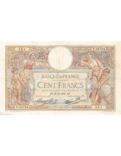 Billets Banque de France 100 francs 1937