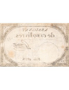 Billets Assignats 5 livres 1793 2