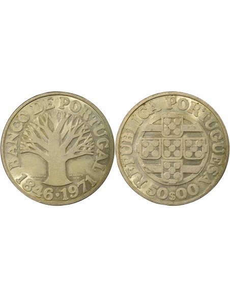 Portugal Vasco de Gama Banque Nationale 50 escudos Argent 1971