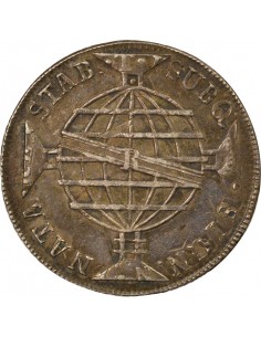 Brésil Jean VI Type 1 960 reis Argent 1817 R Rio de Janeiro 2