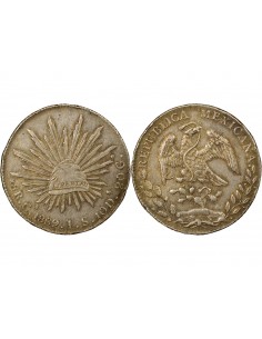 Mexique République Fédérale 8 reales Argent 1889 Guadalajara