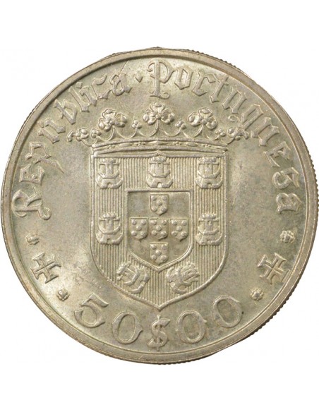 découvreur du Brésil Pedro Alvares Cabral 50 escudos Argent 1968