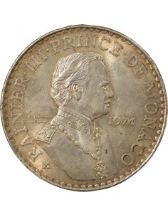 Monaco Rainier III de Monaco Anniversaire de Règne 50 francs Argent 1974 Pessac 2