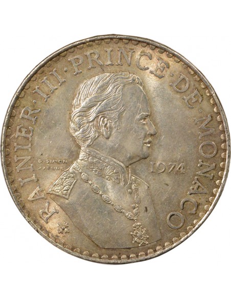 Monaco Rainier III de Monaco Anniversaire de Règne 50 francs Argent 1974 Pessac