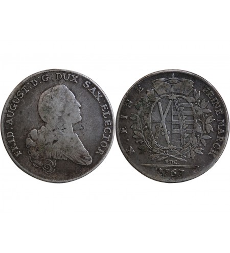 ALLEMAGNE, SAXE, FREDERIC AUGUSTE - THALER ARGENT 1767﻿