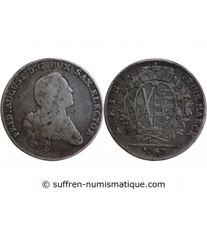 ALLEMAGNE, SAXE, FREDERIC AUGUSTE - THALER ARGENT 1767﻿