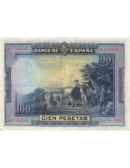 romancier et poète espagnol 100 pesetas 1928