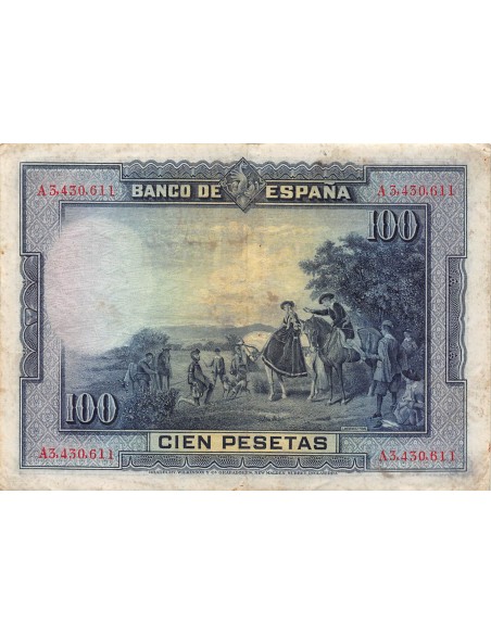 romancier et poète espagnol 100 pesetas 1928