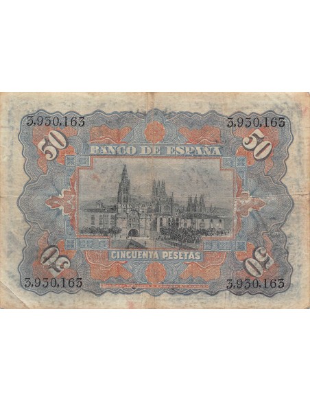 Espagne 50 pesetas 1907