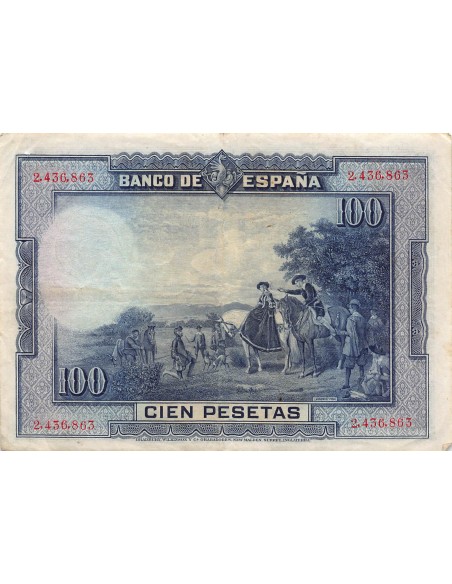 romancier et poète espagnol 100 pesetas 1928