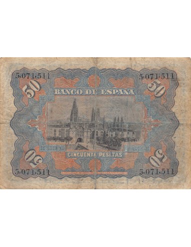 Espagne 50 pesetas 1907