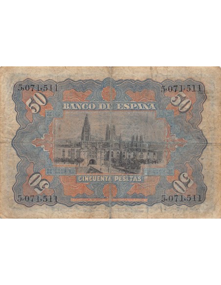 Espagne 50 pesetas 1907