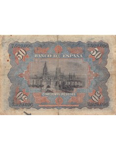 Espagne 50 pesetas 1907 2