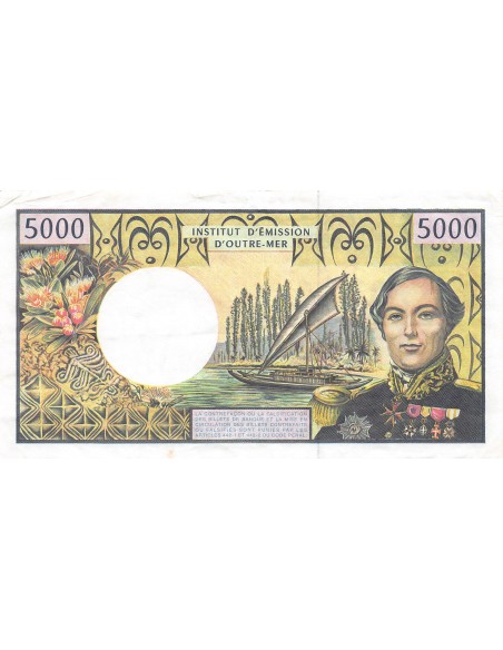 Polynésie Fr. Louis Antoine Bougainville Pacifique 5000 francs 2010-2012