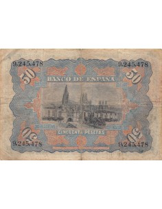 Espagne 50 pesetas 1907 2
