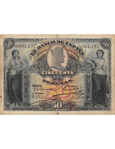 Espagne 50 pesetas 1907