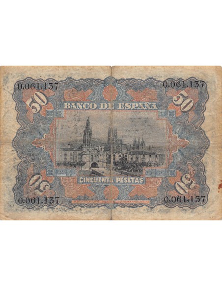 Espagne 50 pesetas 1907