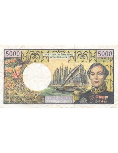 Polynésie Fr. Louis Antoine Bougainville Pacifique 5000 francs 2010-2012 2