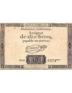 Assignats 10 livres 1792