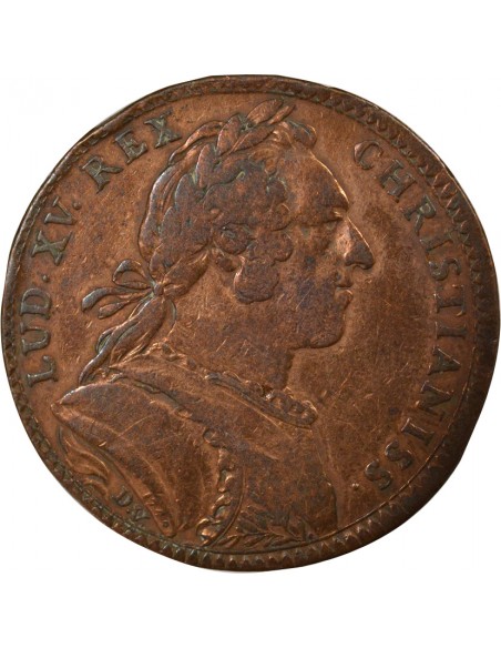 Louis XV Etats de Bourgogne Jeton Cuivre 1749