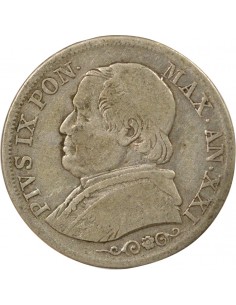Vatican Pie IX 1 lira Argent 1866 R Rome 2