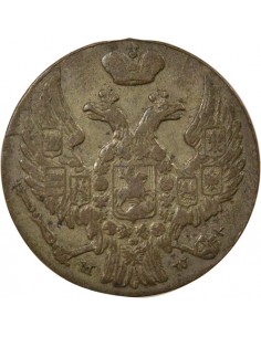 Pologne Nicolas I 10 groszy Billon 1840 Varsovie 2