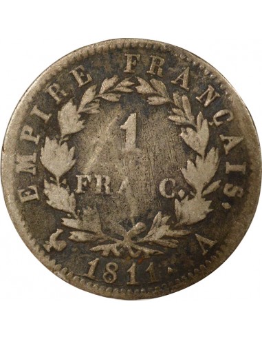 Roi d'Italie Empire 1 franc Argent 1811 A - Paris