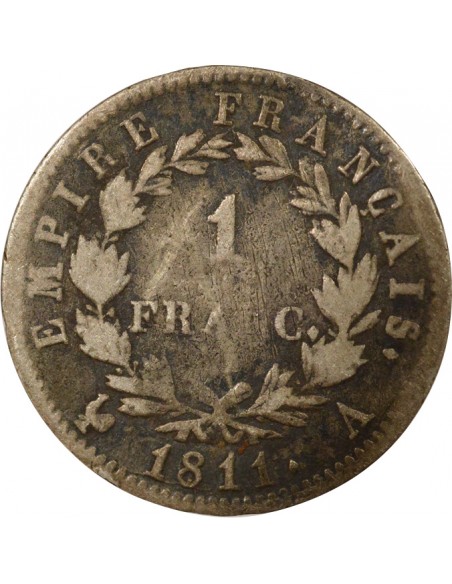 Roi d'Italie Empire 1 franc Argent 1811 A - Paris