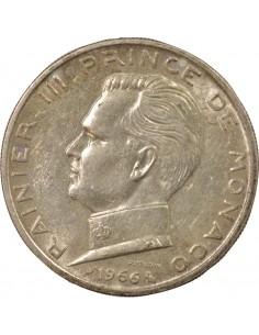 Monaco Rainier III de Monaco 5 francs Argent 1966 A Paris 2