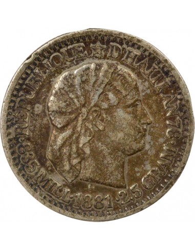 Haïti 10 centimes Argent 1881 A Paris