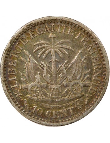 Haïti 10 centimes Argent 1881 A Paris