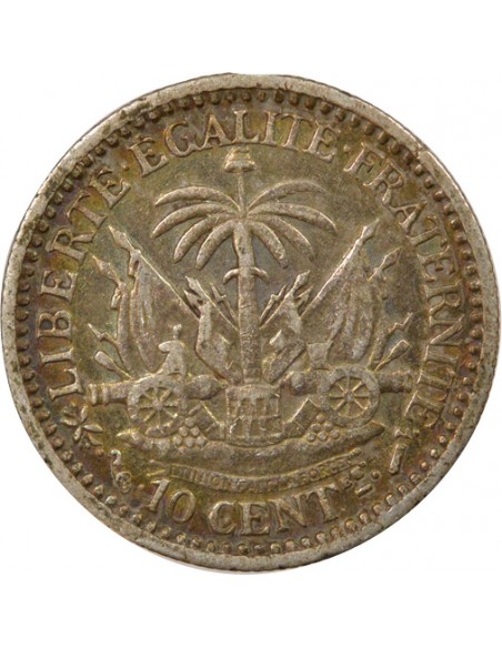 Haïti 10 centimes Argent 1881 A Paris