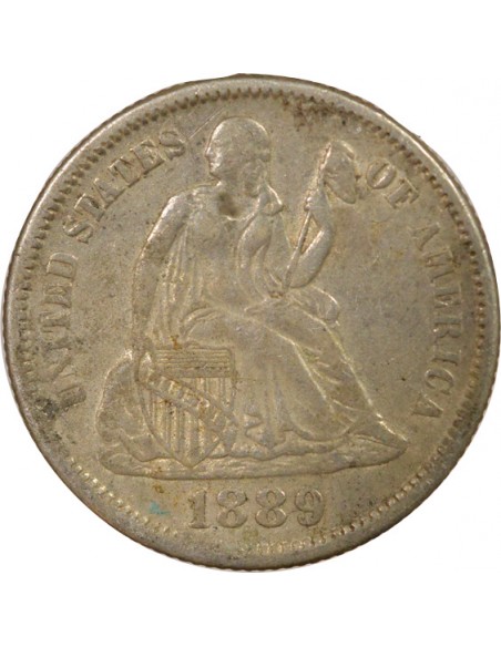 USA Seated Liberty Dime Argent 1889 Philadelphie