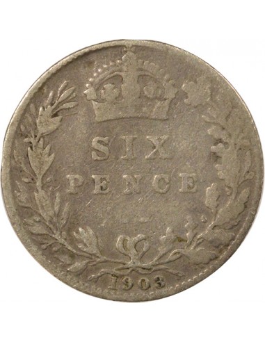 Empereur des Indes 6 pence Argent 1903