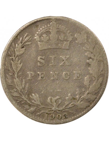 Empereur des Indes 6 pence Argent 1903