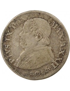 Vatican Pie IX 10 soldi Argent 1867 R Rome 2