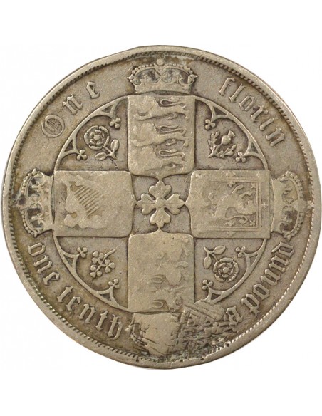 Type Gothique 1 couronne Argent 1881 Londres
