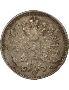 Finlande Nicolas II 25 pennia Argent 1917 Helsinki 2