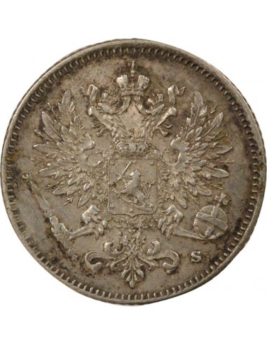 Finlande Nicolas II 25 pennia Argent 1917 Helsinki