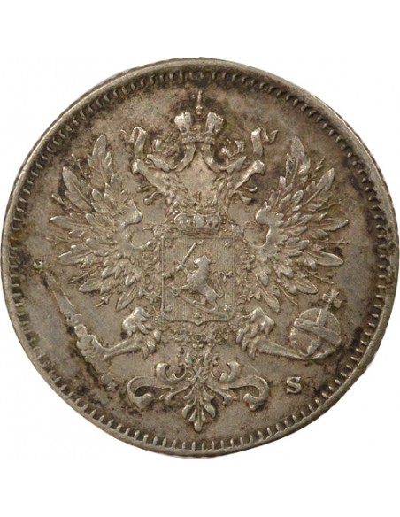Finlande Nicolas II 25 pennia Argent 1917 Helsinki