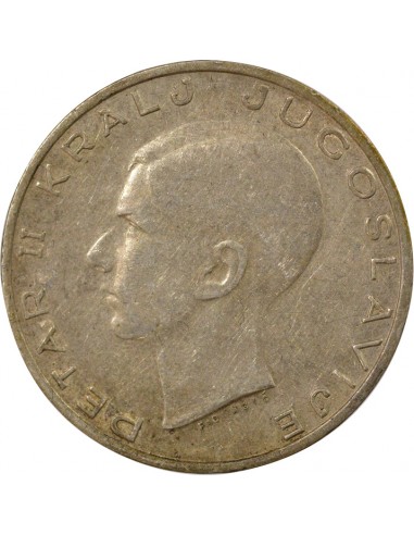Roi de Yougoslavie 20 dinars Argent 1938