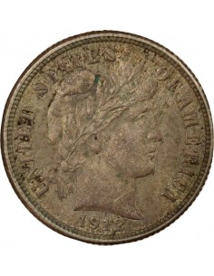 USA Barber Dime Dime Argent 1912 Philadelphie 2