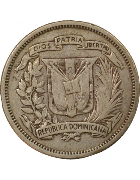 République dominicaine 25 centavos Argent 1951 Philadelphie