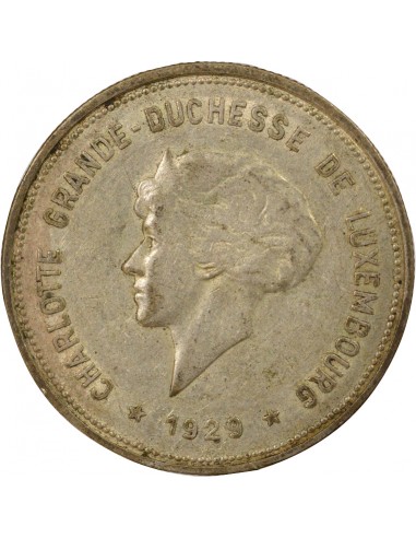 Luxembourg Charlotte 5 francs Argent 1929 F Stuttgart
