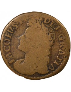 Irlande Roi Jacques II 6 Pence Bronze 1689 2