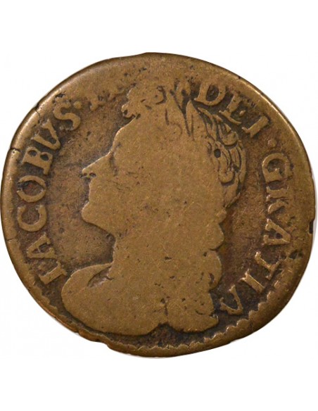 Irlande Roi Jacques II 6 Pence Bronze 1689